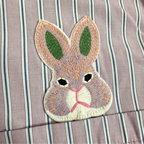 Balboa Purple Striped Angry Bunny Shirt size L - Picture 4 of 8